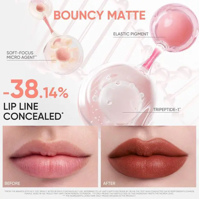 Alt view image 4 of 7 - Cushion Matte Lip Cream, Hydrating Matte Lipstick with Tripeptide & Squalane, Lip Line Blurring, Velvet Lip Mud, Smudge-Proof,Long-Lasting, Non-craked (G202 Dusty Fig)