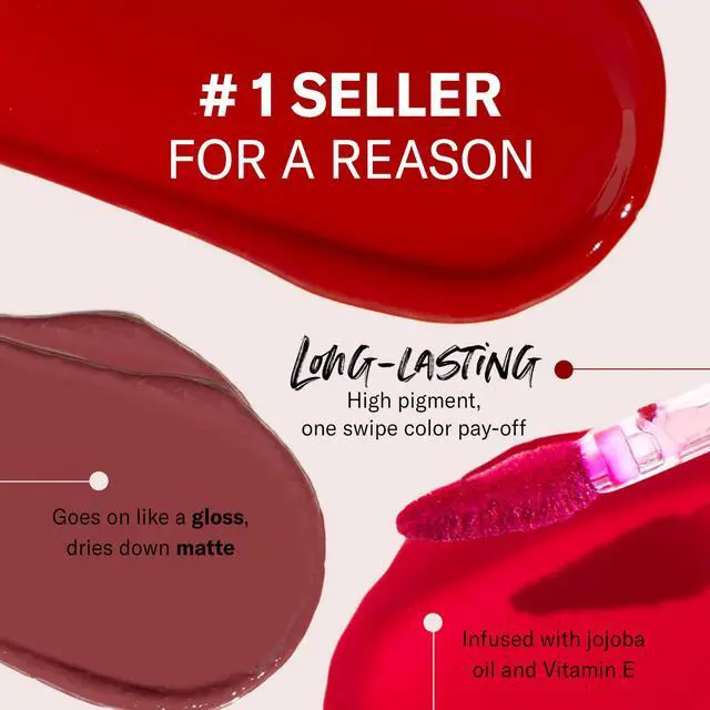 Alt view image 3 of 7 - Lipstick, Mastermind (Deep Blood Red) - High Pigment - Long Lasting - Jojoba Oil, Vitamin E - Vegan, Gluten Free, Cruelty Free - Makeup & Cosmetics - .24 fl oz