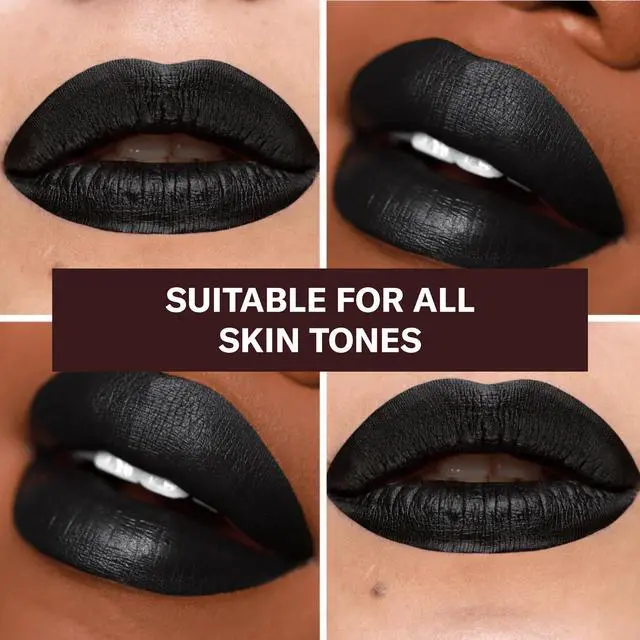 Alt view image 2 of 7 - Lipstick, Back to Black (Black) - High Pigment - One Swipe - Long Lasting - Jojoba Oil & Vitamin E - Vegan & Cruelty Free - .24 fl oz
