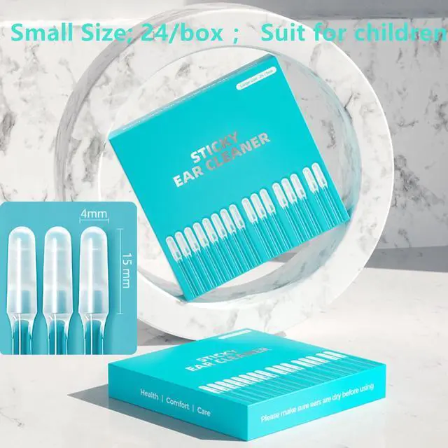Alt view image 6 of 6 - Sticky Ear Cleaning Stick, 2026 New Reusable Ear Wax Removal Tools with Dust Cover Packaging, Earwax Removal Adhesive Swabs for Kids and Adults (Small, 24PCS)