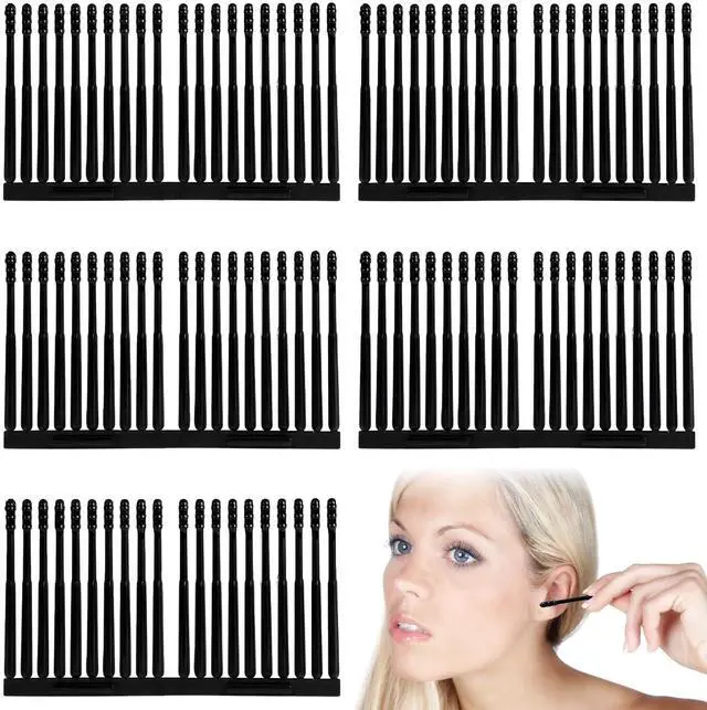 Main image of 100PCS Sticky Ear Wax Remover, Disposable Adhesive Ear Digging Stick, Earwax Removal Swabs, Safe and Portable, Suitable for Children and Adults (Black)