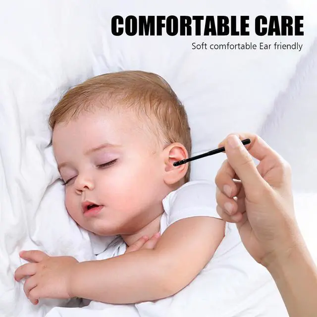 Alt view image 4 of 7 - 100PCS Sticky Ear Wax Remover, Disposable Adhesive Ear Digging Stick, Earwax Removal Swabs, Safe and Portable, Suitable for Children and Adults (Black)