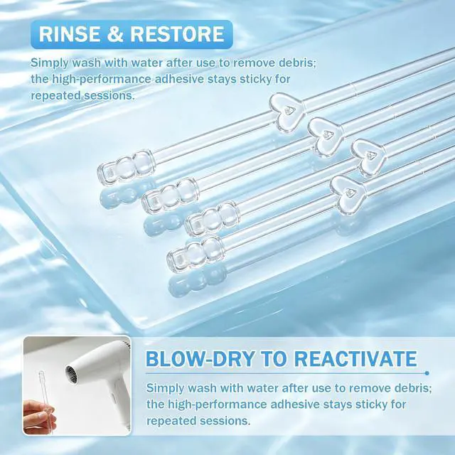 Alt view image 6 of 6 - Sticky Ear Cleaning Stick, Reusable Sticky Ear Cleaner with Soft Flexible Tip, Gentle Adhesive Ear Cleaning Sticks for Earwax Removal, Home Personal Care Hygiene Kit 1(3 Boxes/72 Pcs)
