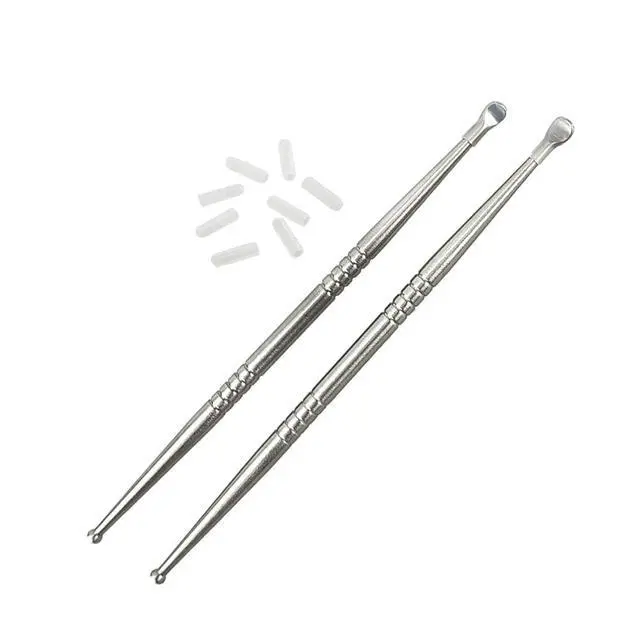 Alt view image 7 of 7 - 2pcs Tonsil Stone Removal Picks, Oral Cleaning Tools with 10 Silicone Tips | 12cm picks with 10 soft silicone tips, dual-end design, multi-purpose for tonsil crypt cleaning and ear wax removal