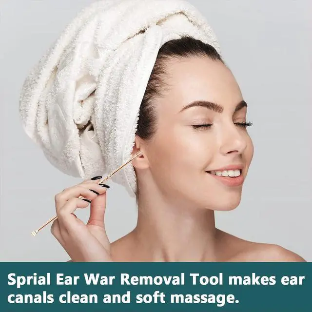 Alt view image 3 of 7 - Spring Ear Wax Cleaner Tool Set Ear Cleaner Ear Cleaner Tool Ear Wax Removal Spoon Double Ended with Stainless 360° Spiral Ear Massage Cleaning Tool Ear Cleaner Cleaning Brush and Storage Box 2PCS
