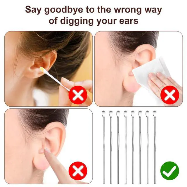 Alt view image 6 of 7 - 40pcs Ear Spoon Stainless Steel Ear Pick Earwax Removal Tool Ears Cleaning Tool Safe Ears Wax Removal Tools