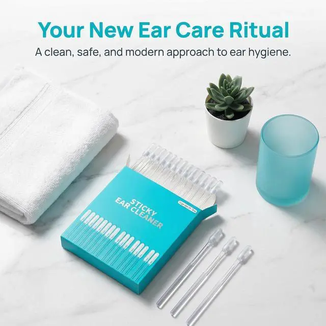 Alt view image 2 of 6 - Sticky Cleaning Ear Stick, Gentle Reusable Soft Spiral Head Adhesive Ear Pick for Safe Ear Cleaning, with Gentle Removal Stick for All Ages (5mm-24 pcs)