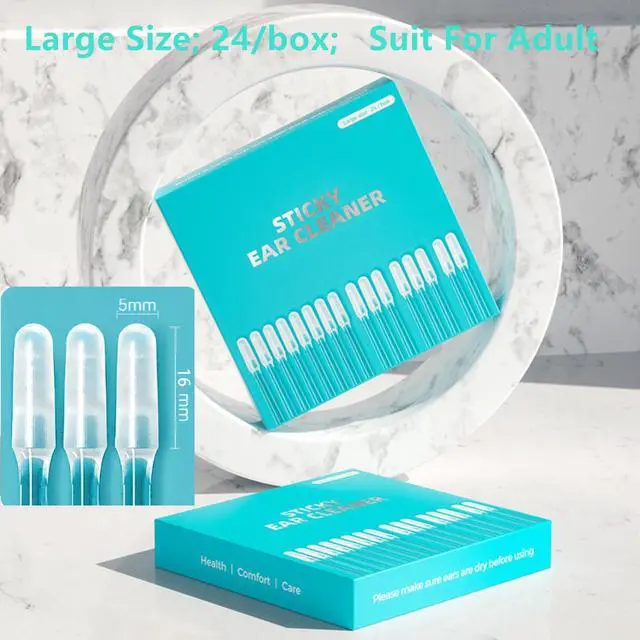 Alt view image 7 of 7 - Sticky Ear Cleaning Stick, 2026 New Reusable Ear Wax Removal Tools with Dust Cover Packaging, Earwax Removal Adhesive Swabs for Kids and Adults (Large, 24PCS)