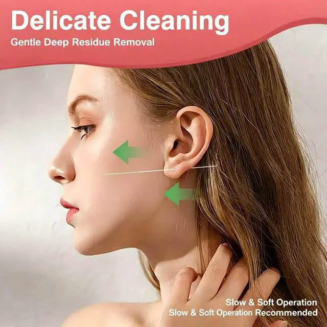 Alt view image 4 of 7 - Ear Piercing Cleaner Kit with 240pcs Disposable Ear Piercing Cleaner Floss, Skin-Friendly Paper Portable Piercing Aftercare System100 pcs Cotton Swabs for Men Women (Pink)