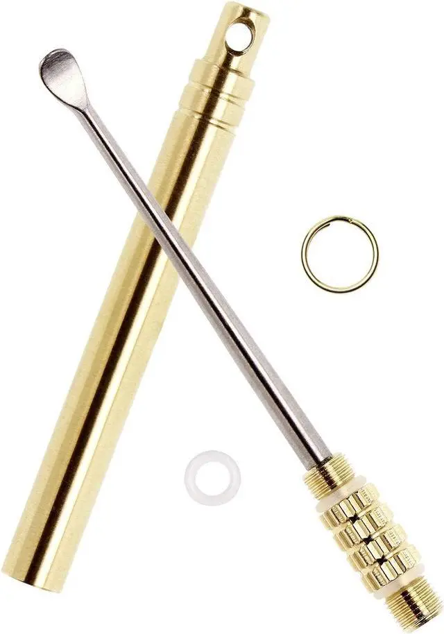 Main image of Ear Wax Removal Tool,Folding Type Titanium Alloy Ear-Pick Cleaner Portable Ear Wax Removal Tools Ear Spoon Attached A Key Ring