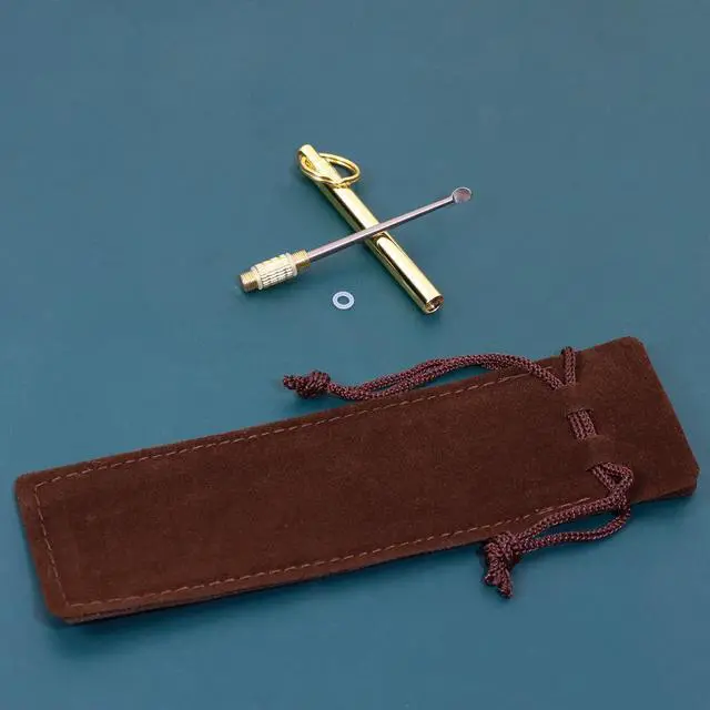Alt view image 3 of 7 - Ear Wax Removal Tool,Folding Type Titanium Alloy Ear-Pick Cleaner Portable Ear Wax Removal Tools Ear Spoon Attached A Key Ring