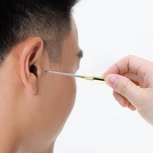 Alt view image 5 of 7 - Ear Wax Removal Tool,Folding Type Titanium Alloy Ear-Pick Cleaner Portable Ear Wax Removal Tools Ear Spoon Attached A Key Ring