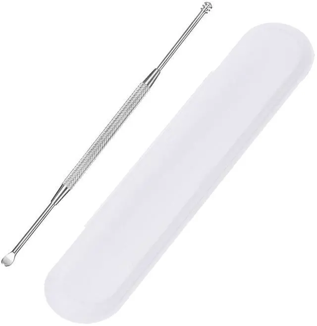 Main image of Steel Ear Pick Earwax Remover Spoon Ear Scraper Scratcher Ear Cleaner with Storage Box, 304 Stainless | Ear Cleaner Scraper Ear Spoon, Reusable, Smooth Tip, Fits Storage Case, Silver