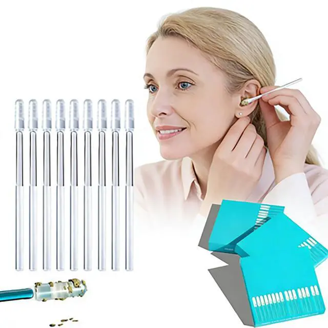 Main image of Adhesive Earwax Removal Tool, 72 pcs Cleaning Tools Kit for Children and Adults, Adhesive Ear Digging Stick with Safe Ear Scoop and Dust Cover Packaging