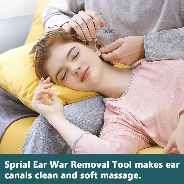 Alt view image 6 of 7 - Spiral Ear Wax Removal Kit Ear Cleaning Kit Clinear Ear Cleaner Earwax Removal Tools Metal Ear Cleaner Earwax Removal Ear Wax Cleaner Ear Cleaning Tool Spiral Ear Cleaner Earwax Removal Kit Silver