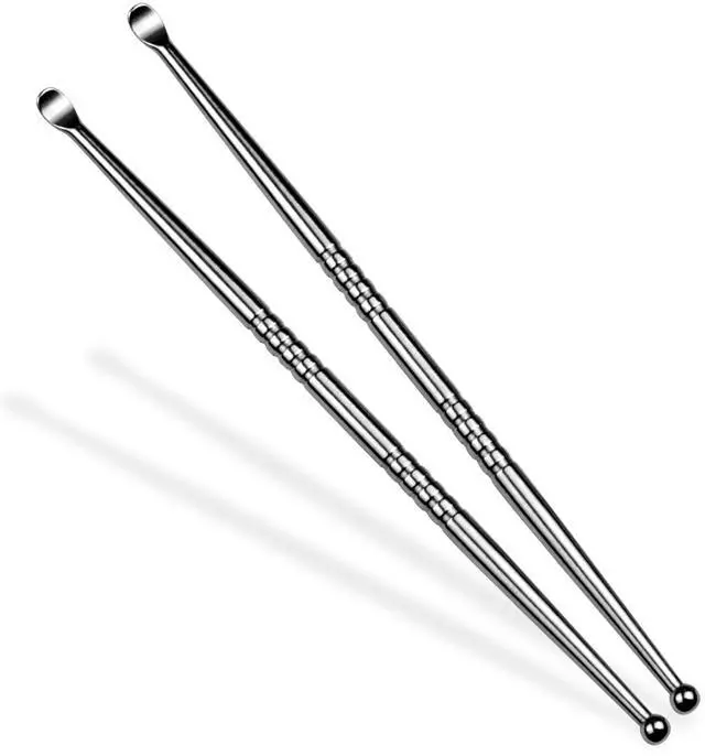 Main image of 2pcs Stainless Steel Tonsil Stone Remover Tool + Ear Wax Removal Tool Set
