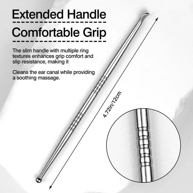Alt view image 3 of 7 - 2pcs Stainless Steel Tonsil Stone Remover Tool + Ear Wax Removal Tool Set