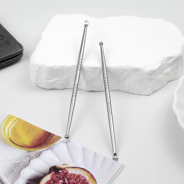 Alt view image 7 of 7 - 2pcs Stainless Steel Tonsil Stone Remover Tool + Ear Wax Removal Tool Set