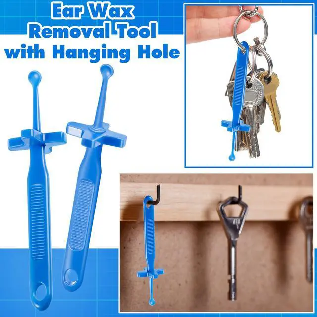 Alt view image 4 of 6 - 2 Pack Ear Wax Removal Tools with Safety Guard, Reusable Plastic Ear Picks | Safety Guard, Skin-Friendly Plastic, Rounded Smooth Edges, Non-Slip Grip, Hanging Storage, Safe and Easy Earwax Removal