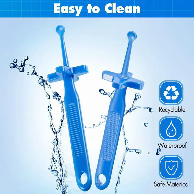 Alt view image 5 of 6 - 2 Pack Ear Wax Removal Tools with Safety Guard, Reusable Plastic Ear Picks | Safety Guard, Skin-Friendly Plastic, Rounded Smooth Edges, Non-Slip Grip, Hanging Storage, Safe and Easy Earwax Removal