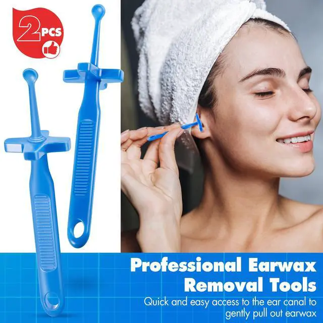 Alt view image 6 of 6 - 2 Pack Ear Wax Removal Tools with Safety Guard, Reusable Plastic Ear Picks | Safety Guard, Skin-Friendly Plastic, Rounded Smooth Edges, Non-Slip Grip, Hanging Storage, Safe and Easy Earwax Removal