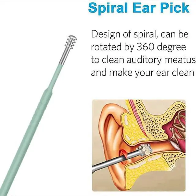 Alt view image 3 of 7 - 7 Pcs Ear Pick Earwax Removal Kit, Ear Cleansing Tool Set Ear Curette Ear Wax Removal Tool with Leather Storage Box