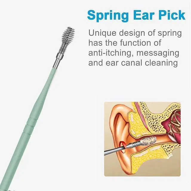 Alt view image 4 of 7 - 7 Pcs Ear Pick Earwax Removal Kit, Ear Cleansing Tool Set Ear Curette Ear Wax Removal Tool with Leather Storage Box