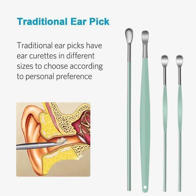 Alt view image 5 of 7 - 7 Pcs Ear Pick Earwax Removal Kit, Ear Cleansing Tool Set Ear Curette Ear Wax Removal Tool with Leather Storage Box
