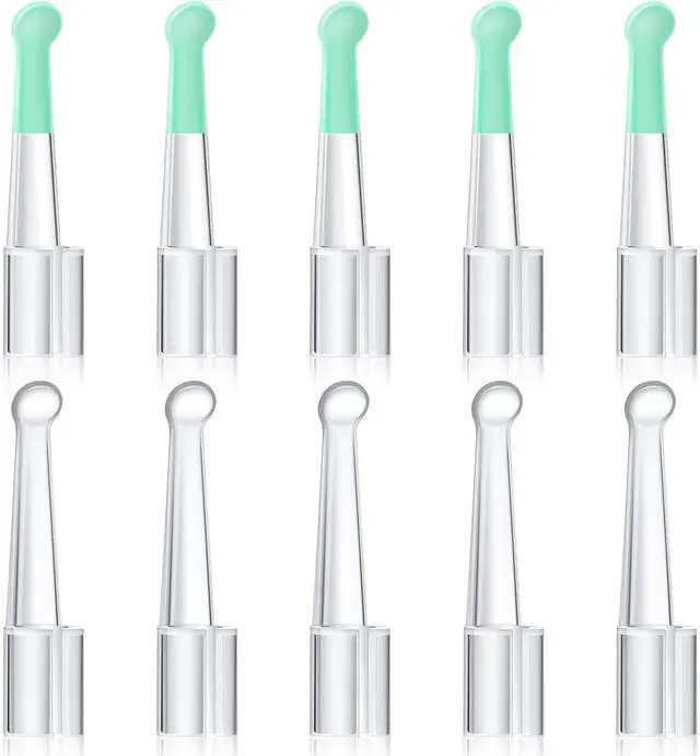 Main image of 10 Pcs Ear Spoon Tips Ear Cleaner Replacement Set for 3.5 mm Otoscope Plastic Cleaner Tips Reusable for Teens Adults Family Health Care(Transparent, Light Green)