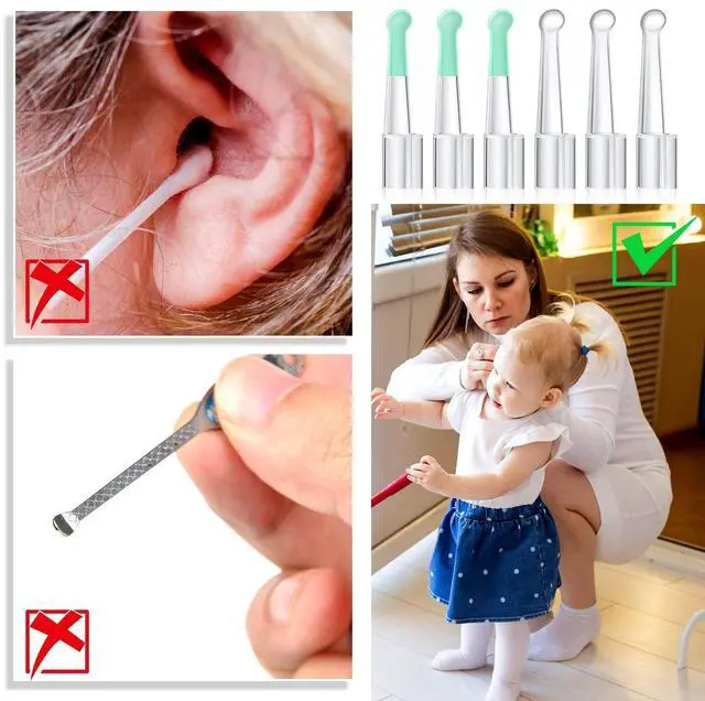 Alt view image 4 of 7 - 10 Pcs Ear Spoon Tips Ear Cleaner Replacement Set for 3.5 mm Otoscope Plastic Cleaner Tips Reusable for Teens Adults Family Health Care(Transparent, Light Green)