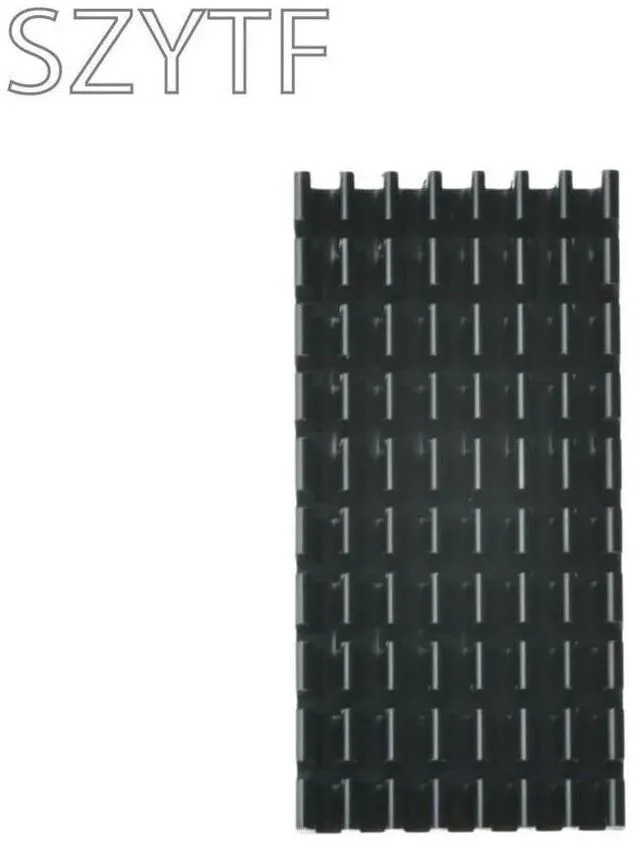 Alt view image 3 of 6 - Heatsink Radiator Cooler Radiator 50x25x10MM Black Slot Heat Sink