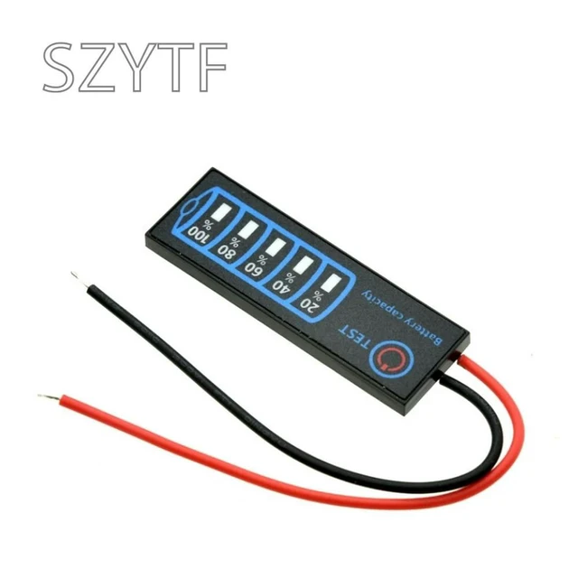 Alt view image 2 of 6 - 2S-8S Capacity Indicator DC 5V-30V LED Tester for Ternary Lithium LiFePO4 Lead-Acid Charge Level Voltmeter