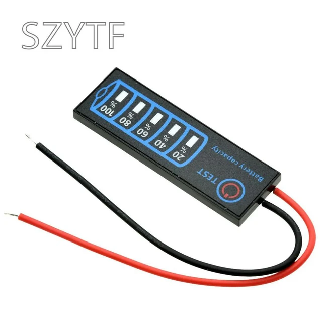 Alt view image 3 of 6 - 2S-8S Capacity Indicator DC 5V-30V LED Tester for Ternary Lithium LiFePO4 Lead-Acid Charge Level Voltmeter