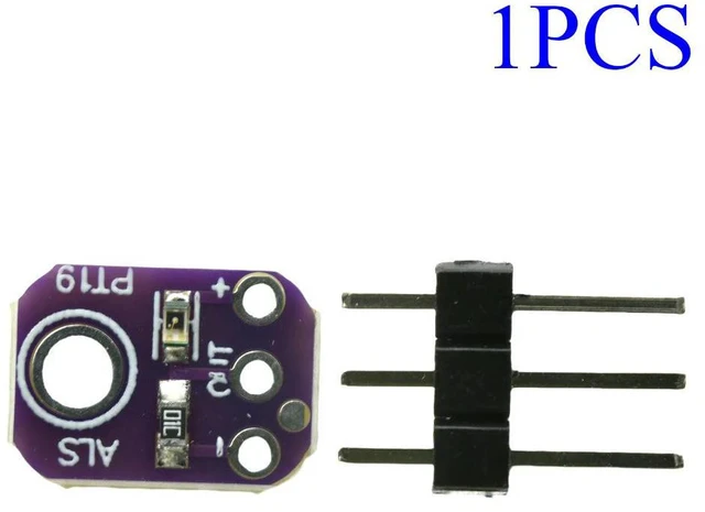 Main image of ALS-PT19 Analog Ambient Light Sensor Module 2.5V-5.5V Human Eye Spectral Phototransistor Illumination Detection