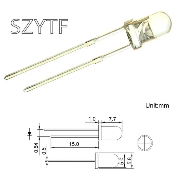 Alt view image 2 of 4 - 100pcs 5mm RGB Slow Flashing Red Green LED Lamps