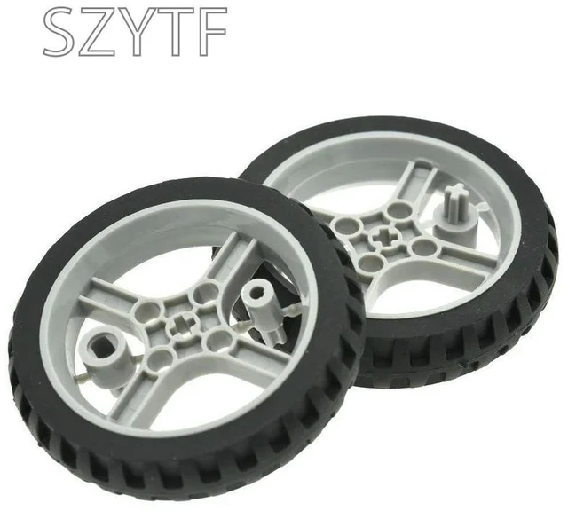 Alt view image 2 of 6 - 2PCS 6514 TT Motor Free Wheel Cross Shaft Robot Car Narrow Wheel 65MM Motor Tracking Line