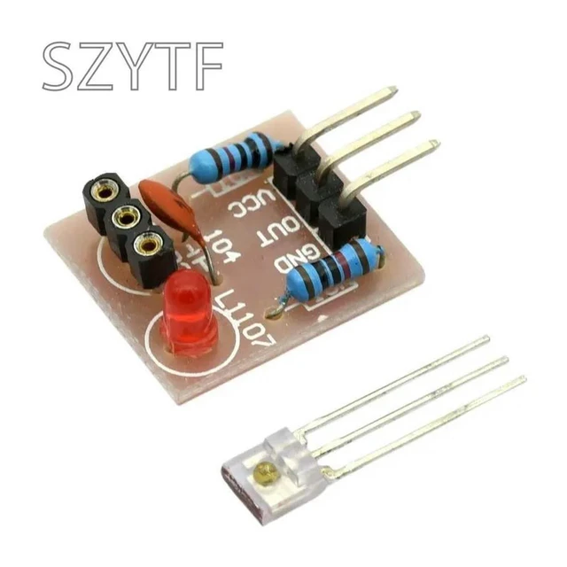 Alt view image 3 of 3 - 5V Laser Receiver Sensor Detection Module Non-Modulator Tube for