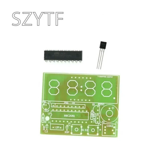Alt view image 3 of 3 - C51 4 Bits Electronic Clock Electronic Production Suite DIY Kits