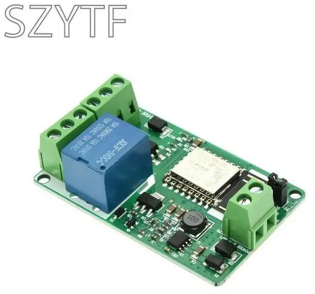 Alt view image 3 of 3 - ESP8266 ESP-12F Module 1 Channel Relay Shield Overcurrent Protection Wi-Fi Network Relay Module 10A DC 7-30V