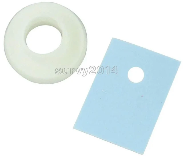 Alt view image 3 of 6 - 100PCS TO-220 Transistor Plastic Washer Insulation Washer + TO-220 Pads Silicone