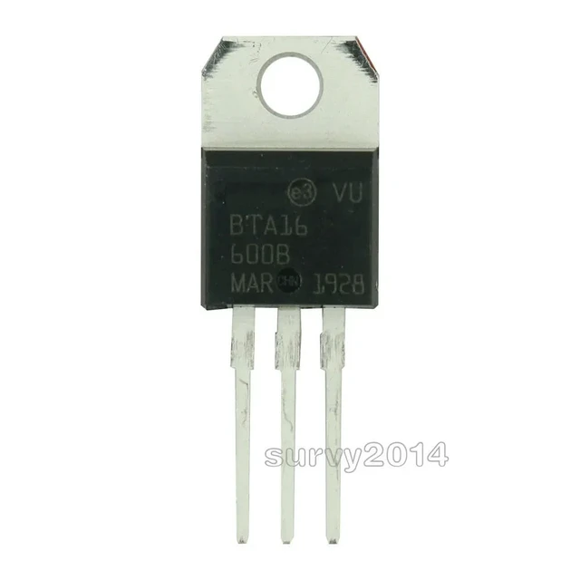 Alt view image 2 of 6 - 5PCS BTA16-600B TO-220 BTA16-600 TO220 16-600B BTA16 600V 16A TRIACS For Board
