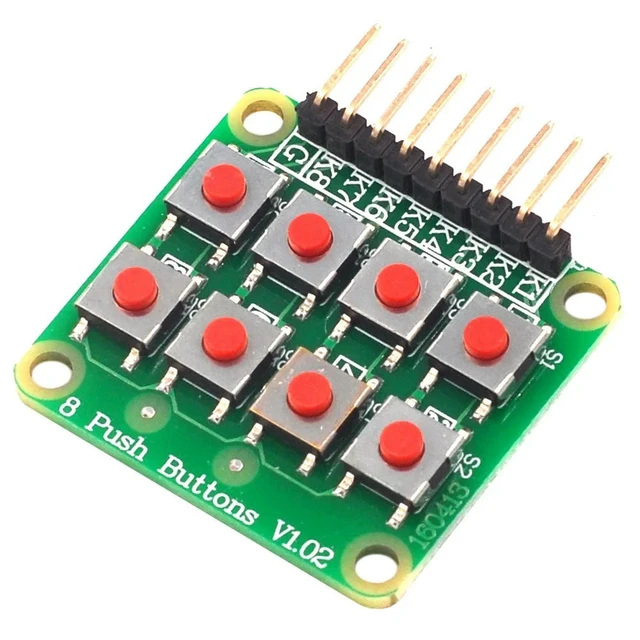 Alt view image 3 of 6 - 2x4 Keypad 4x2 Keypad 8 Push Buttons V1.00 Key Board Matrix Keyboard Button for AVR PIC 2*4 Module AVR PIC