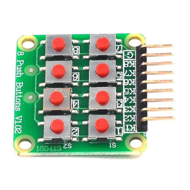 Alt view image 2 of 6 - 2x4 Keypad 4x2 Keypad 8 Push Buttons V1.00 Key Board Matrix Keyboard Button for AVR PIC 2*4 Module AVR PIC