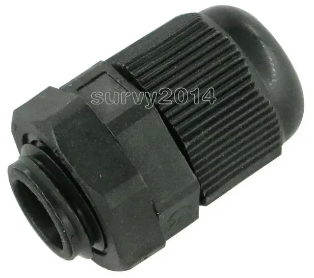 Alt view image 3 of 3 - 10PCS Waterproof Fixing Gland Connector PG7 for 3.5-6mm Dia Cable Wire Black For Board Module