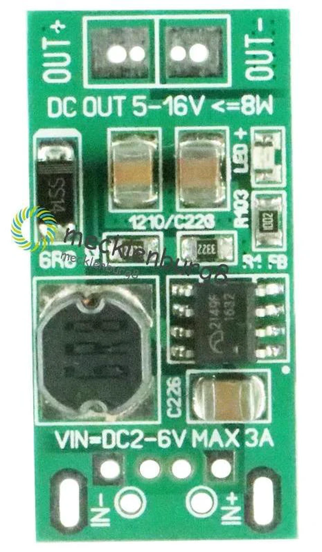 Main image of 8W USB Input DC-DC 5V (2V-6V) to 12V Step Up Boost Module Power Supply Converter Charger Module Board For