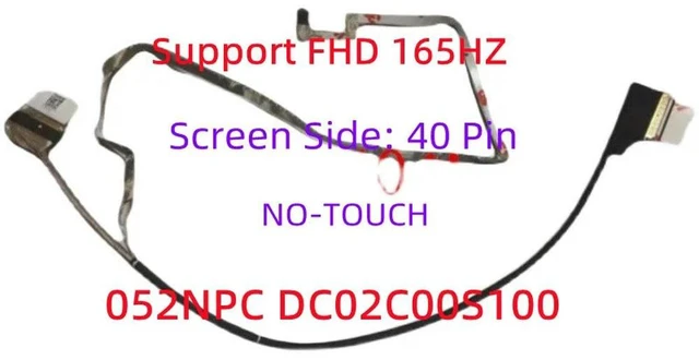 Main image of for G15 5511 5510 5515 40pin FHD NO-TOUCH LCD LVDS LED Cable Screen Video Cable 052NPC DC02C00S100