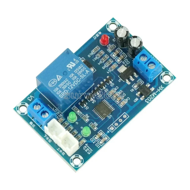Alt view image 3 of 3 - 1PCS Full Automatic Water Level Controller Pump Switch Module AC/DC 12V Relay Sensors Module Water Level Switch Board Module DIY