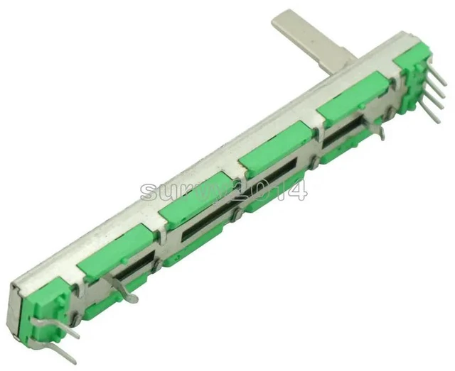 Main image of 75mm Mixer Fader 10K Double Straight Sliding Potentiometer B103