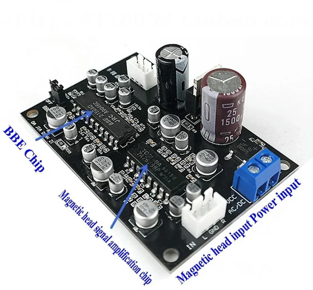 Alt view image 2 of 2 - TA7668 Tape Drive Deck Magnetic Head Preamplifier Board with JRC2150 BBE Audio