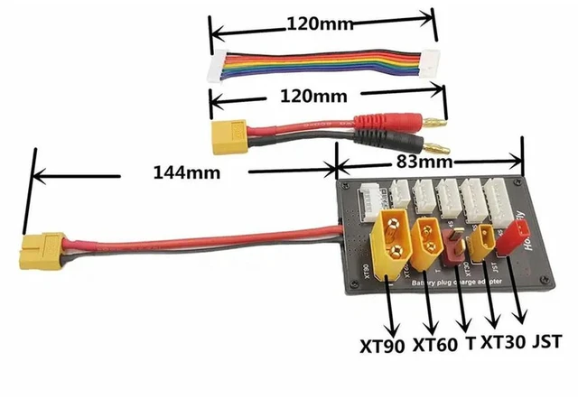 Main image of XT30 XT60 XT90 JST T Connector Lipo Multi Charger 2-6S Parallel Charging Board for Imax B6 B6AC ISDT Q6 Lite Charger
